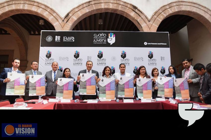 Congreso del Estado invita a jóvenes a participar en el Cuarto Parlamento Juvenil Michoacán 2016