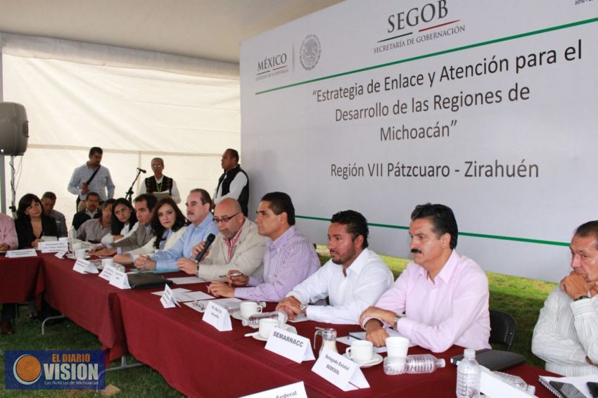 Instituciones de Gobierno apuntalan el desarrollo de la Región Pátzcuaro-Zirahuén
