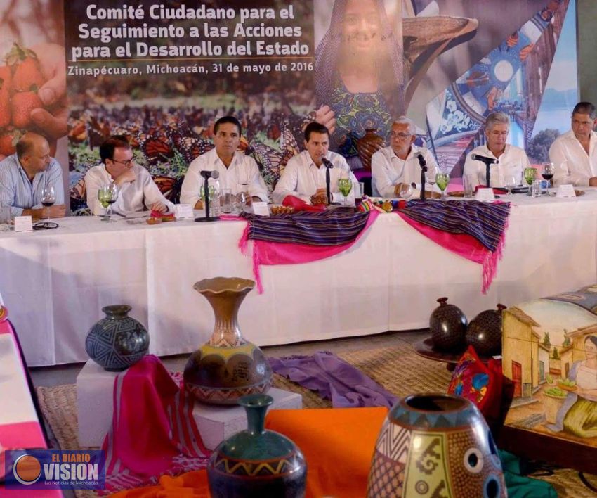 Preside Peña Nieto reunión del Comité Ciudadano de Seguimiento al Plan Michoacán