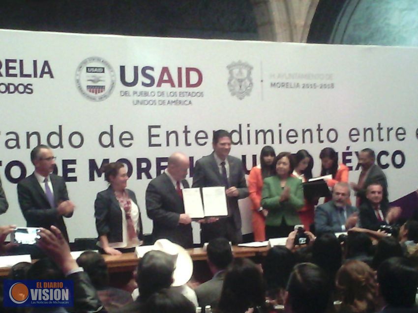 Ayuntamiento de Morelia firma Memorando de Entendimiento con la USAID MÉXICO.