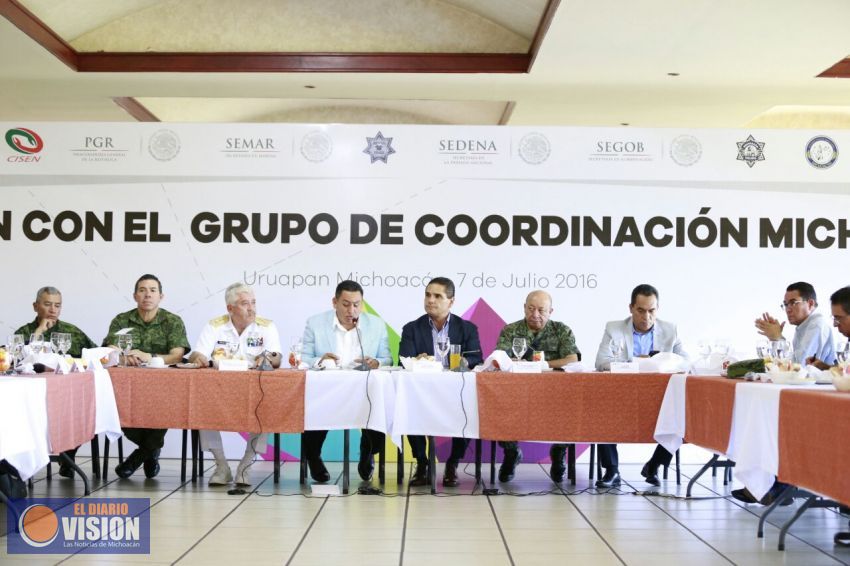 Revisa Grupo de Coordinación Michoacán estrategias de seguridad en Uruapan
