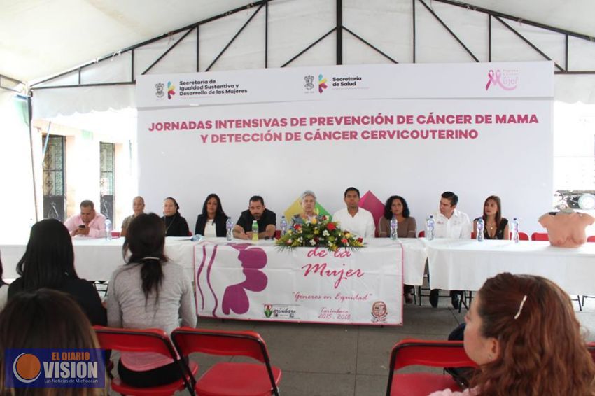 Tarímbaro trabaja por las mujeres, realizan jornadas intensivas de prevención de cáncer de mama