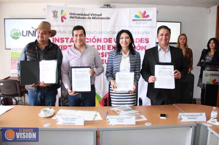 Educación virtual en 37 municipios de Michoacán