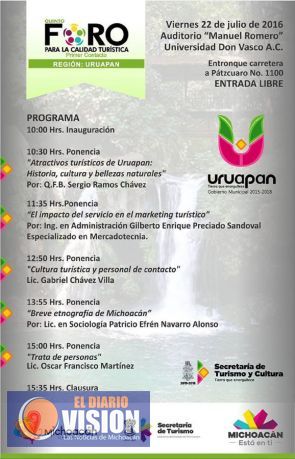 Realizarán en Uruapan el 5to Foro 