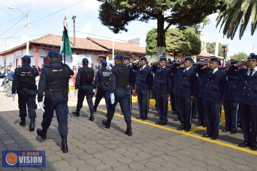 Participa SSP en desfile de Villa Madero