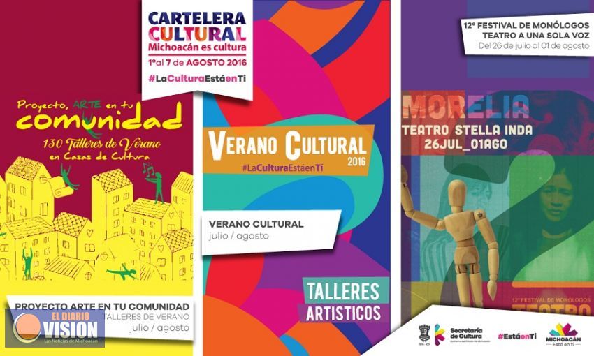 Cartelera Cultural del 1 al 7 de agosto de 2016