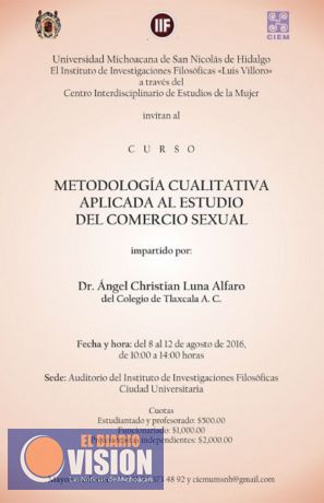 Abre UMSNH convocatoria para el estudio metodológico del comercio sexual