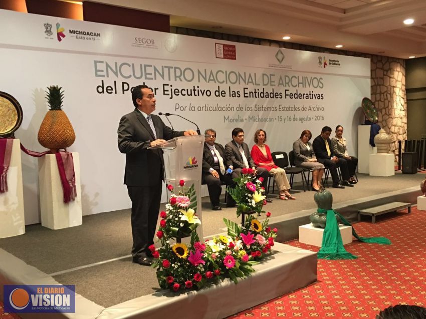 Realizan en Michoacán el  Encuentro Nacional de Archivos del Poder Ejecutivo