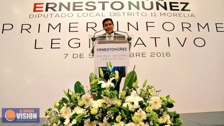 Rinde Ernesto Núñez su primer informe legislativo 