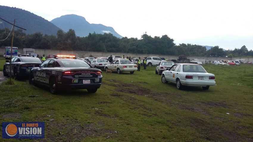 Detiene Cocotra-Zitácuaro 15 unidades “pirata” en operativo