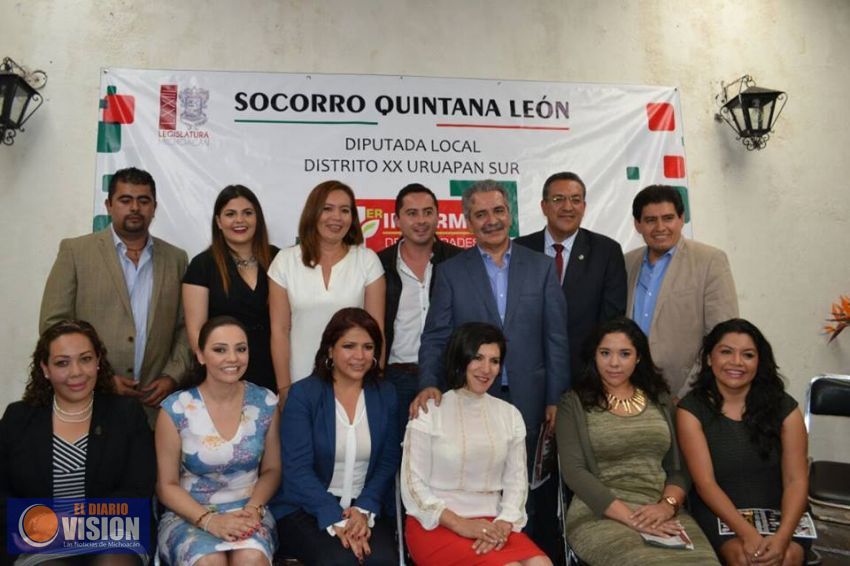 Socorro Quintana ha logrado avances y beneficios para las mujeres michoacanas: Diputados del PRI