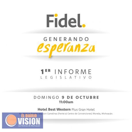 Todo listo para que mañana rinda su primer informe legislativo Fidel Calderón 