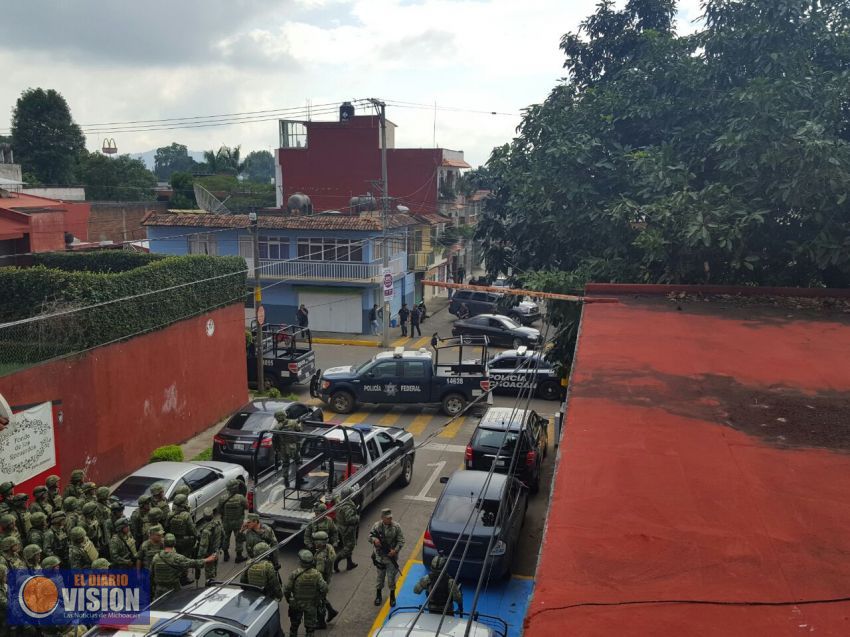 Federación y Estado realizan operativo coordinado para preservar la seguridad en Uruapan