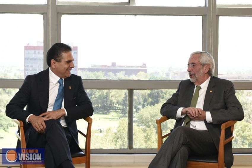 Dialoga Silvano Aureoles con rector de la UNAM