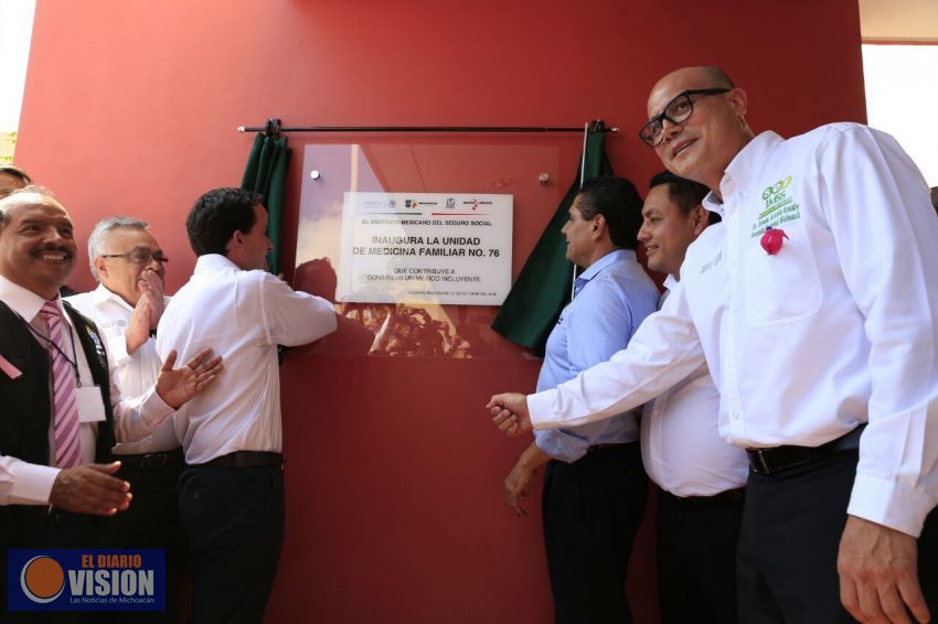 Inauguran Silvano Aureoles y el IMSS Unidad de Medicina Familiar en Uruapan