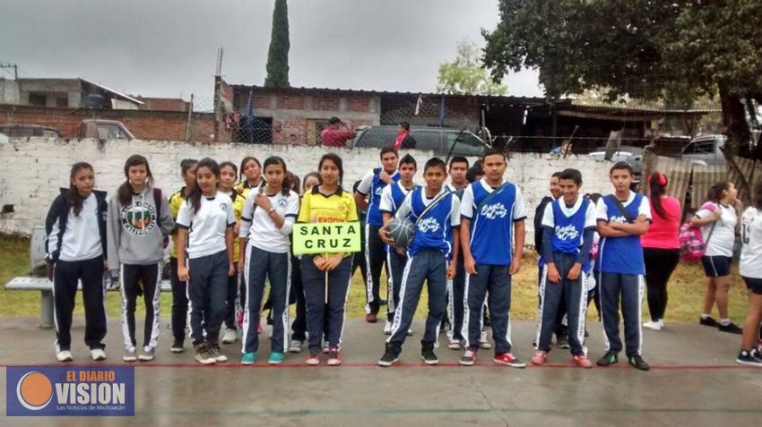 Inauguran torneo de basquet bol en Tarímbaro 