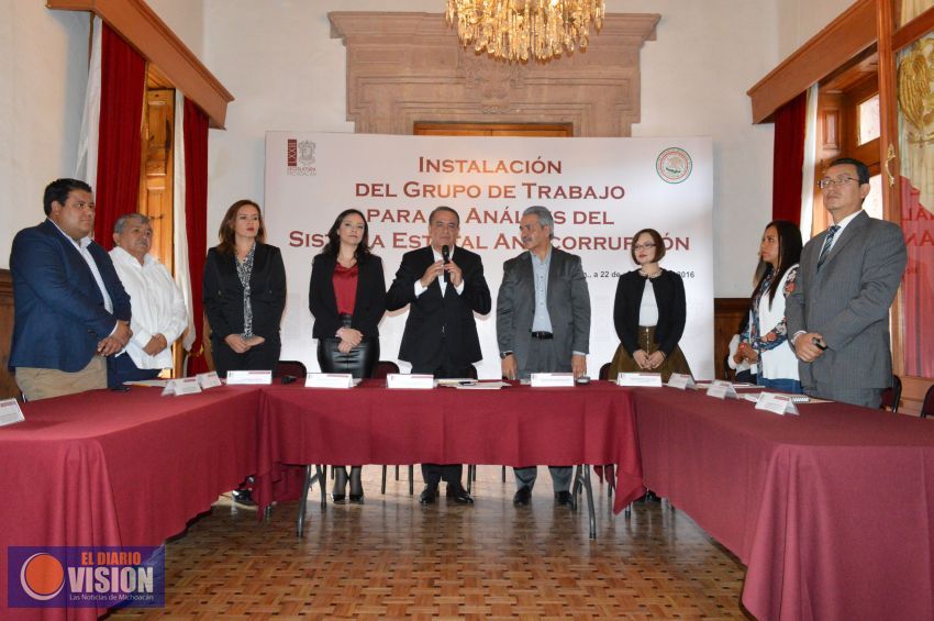 Congreso instala Grupo de Trabajo para análisis del Nuevo Sistema Estatal Anticorrupción