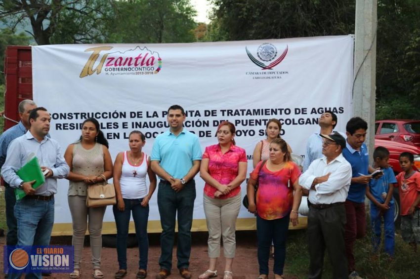 Inauguran la construcción de la primer planta de tratamiento de agua en Tuzantla 