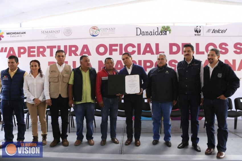 Encabeza Silvano Aureoles apertura de santuarios de la Mariposa Monarca