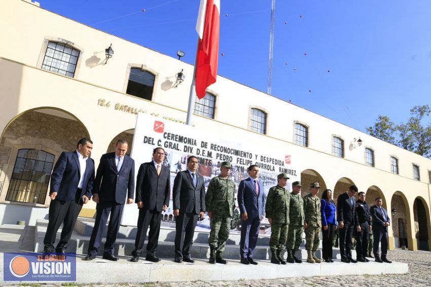 Reconoce GCM trabajo de general Gurrola en Michoacán 