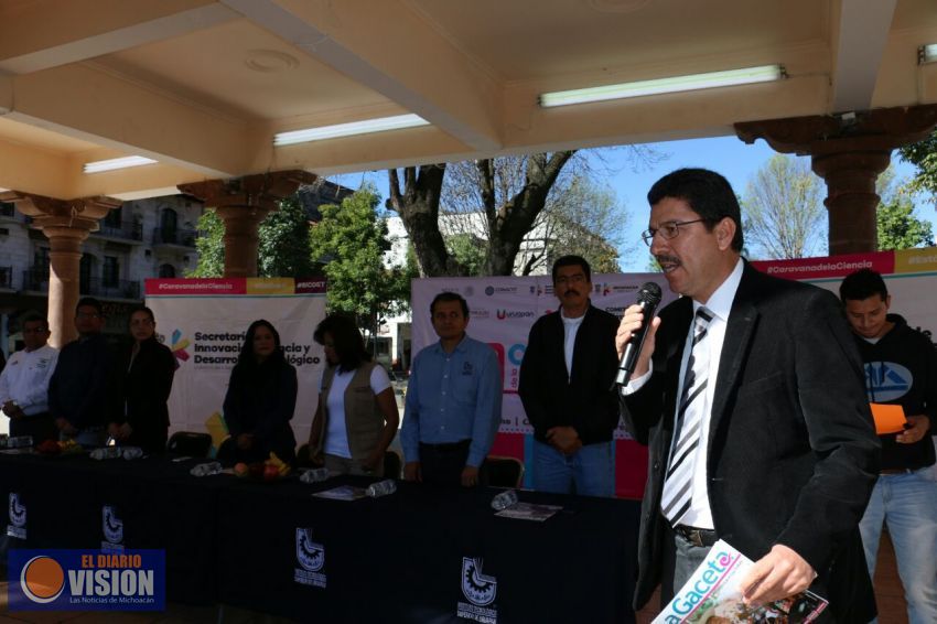 Exitosa resultó la Caravana de la Ciencia en Uruapan  