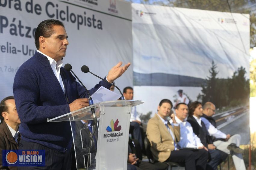 Arranca Gobernador construcción de ciclopista Morelia- Pátzcuaro 