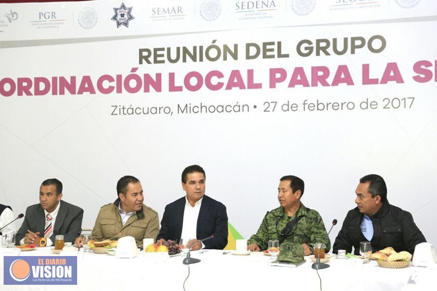 Revisa Gobernador estrategia de seguridad en el Oriente michoacano
