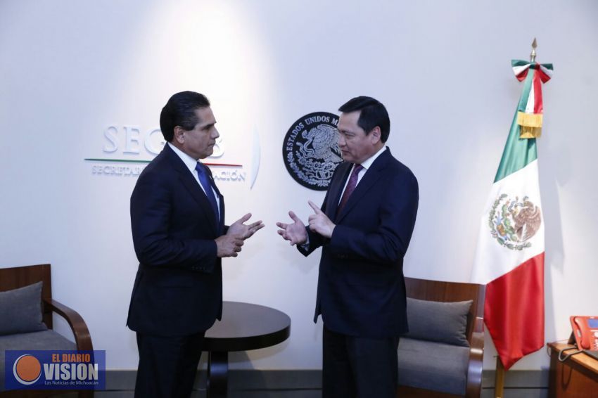 Revisan Gobernador y Secretario de Gobernación avances en materia de seguridad