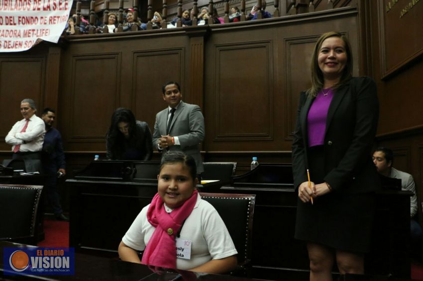 Fundamental escuchar la voz de las niñas  y niños michoacanos: Yarabí Ávila