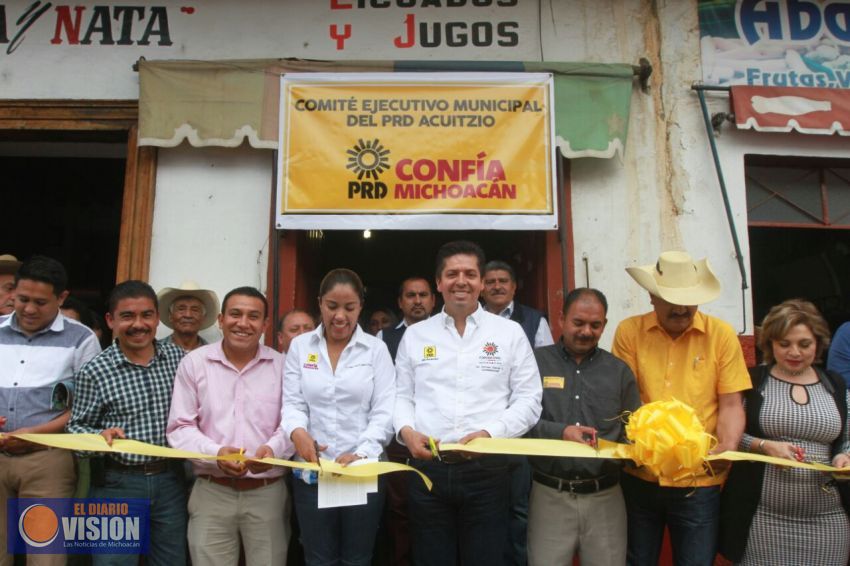 Inauguran nuevas instalaciones del PRD en Acuitzio 
