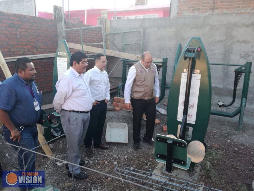 Supervisan obra deportiva al Poniente de Morelia