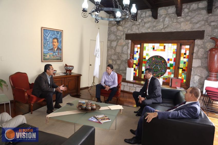 Recibe secretario de Gobierno a presidente municipal de Morelia para atender temas de seguridad