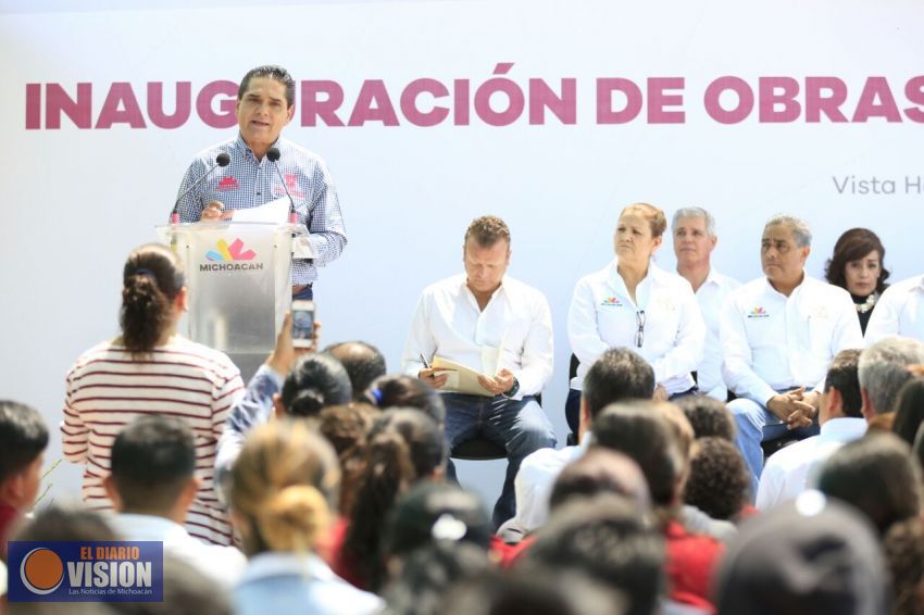 Inaugura Gobernador obras en beneficio del Cobaem de Vista Hermosa
