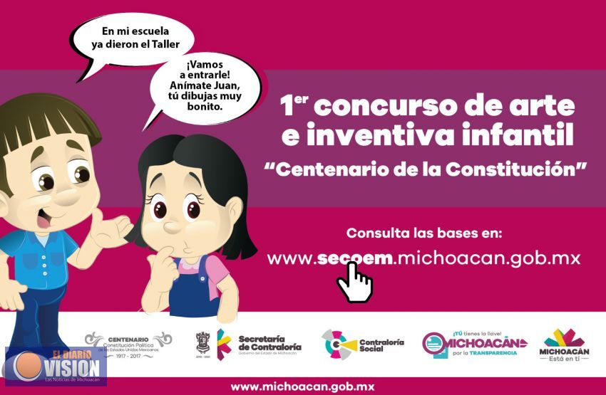 Convoca Secoem a la niñez michoacana a ser promotores de la Constitución Mexicana