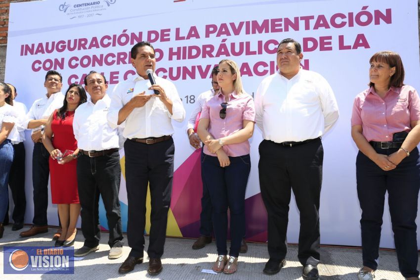 Inaugura Silvano Aureoles obras viales por 3.5 mdp en Zamora