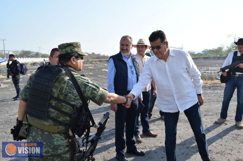 Supervisa SSP construcción de cuartel en Parácuaro