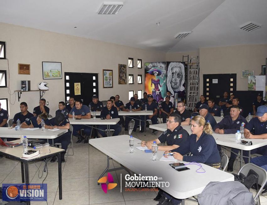 Imparten curso a policías de Zacapu como parte del trabajo intermunicipal de seguridad