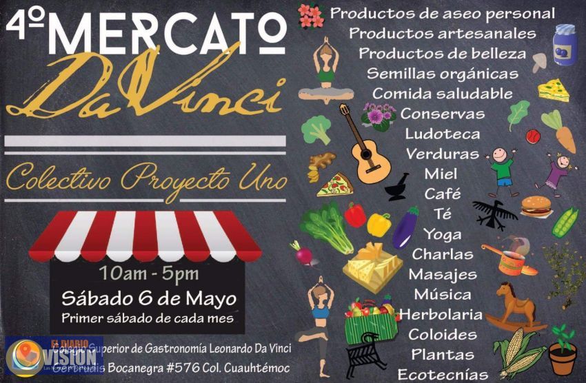 Mañana sábado, 4a Edición del Mercato tradicional Da Vinci
