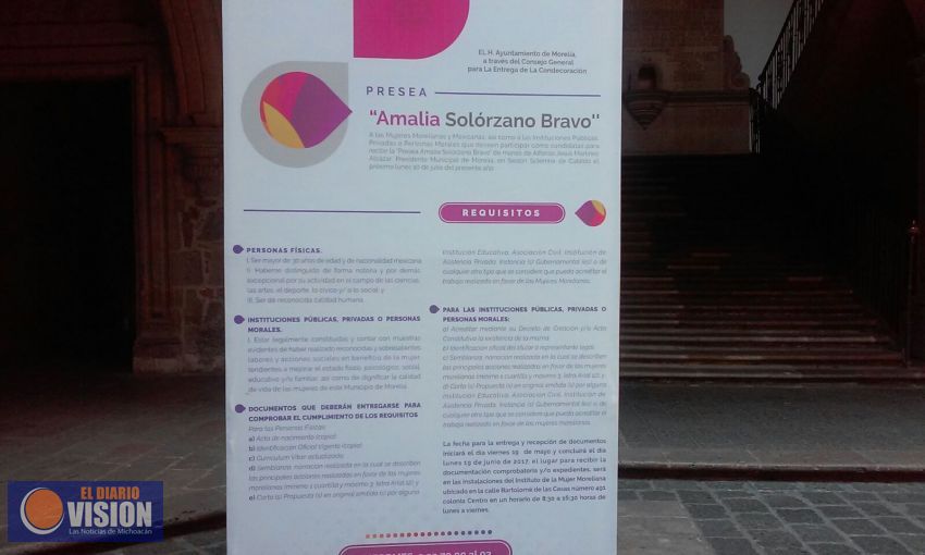 Hoy inicia recepcion de propuestas para la Presea 