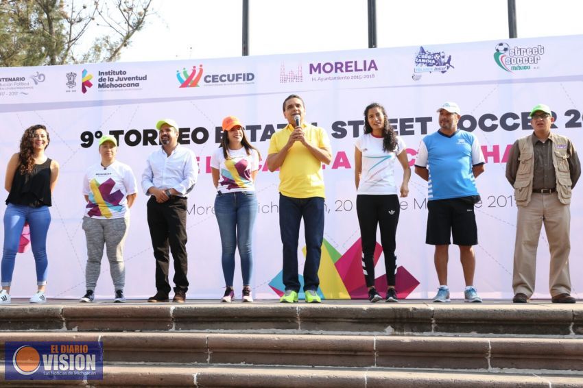 Inaugura Silvano Aureoles el Noveno Torneo Estatal de Street Soccer 2017
