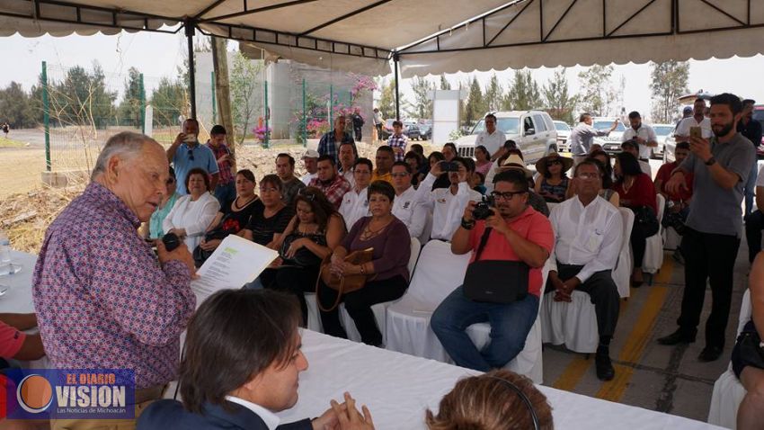 Inauguran camino carretero Erandeni-Hacienda del Sol en Tarímbaro 
