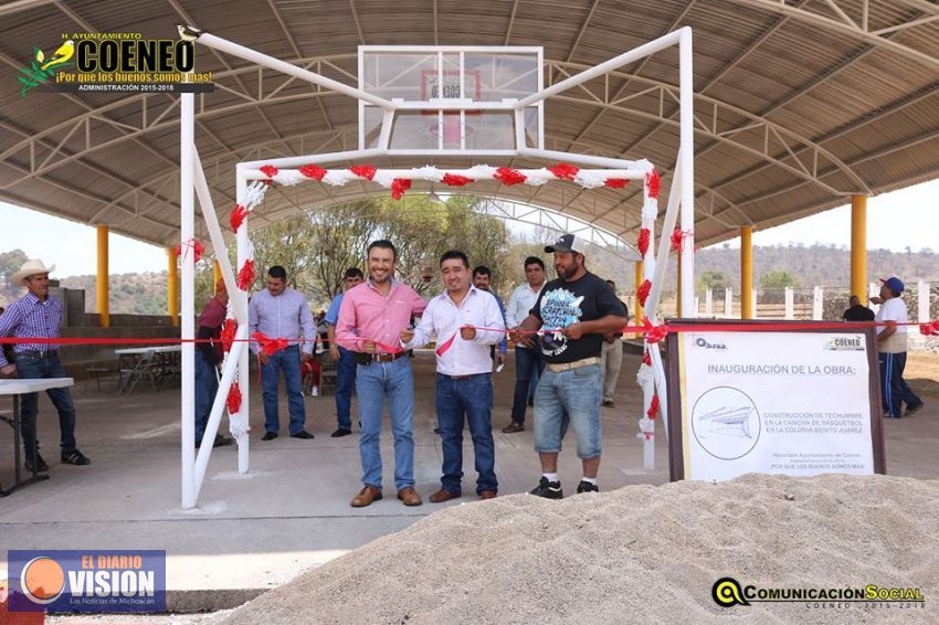 Inaugura Fidel Calderón en Coeneo tres obras de gran impacto 