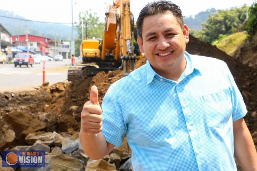 Supervisó Víctor Manríquez, avance de la 3ª etapa de pavimentación del Libramiento Oriente