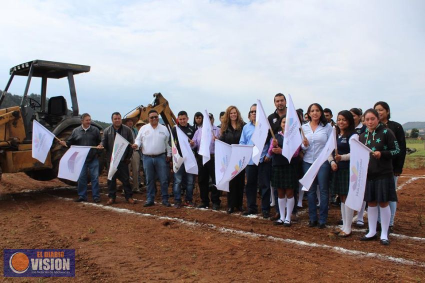 Arranca obra de Telebachilerato en Erongarícuaro