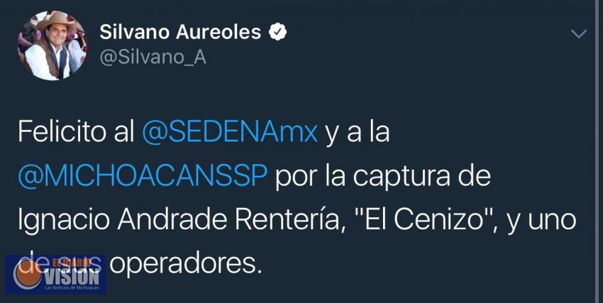 Confirma Silvano Aureoles la detención de el 