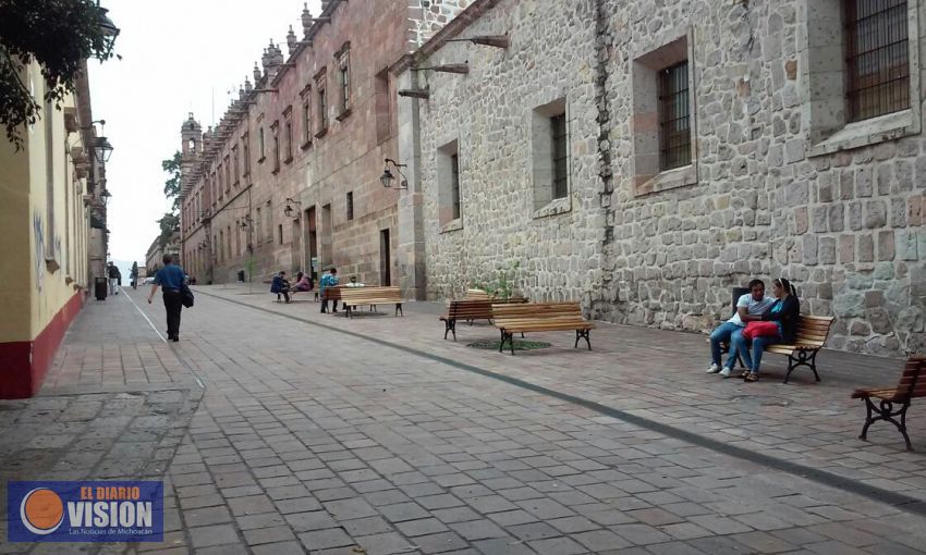 Morelianos ya disfrutan de la peatonalizacion del Centro Histórico