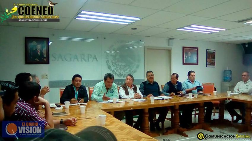 Presidente de Coeneo asiste a reunión con Sagarpa y dependencias estatales 