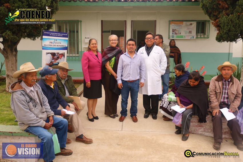 En Coeneo continúan campaña de prevención prostática y prueba de glucosa