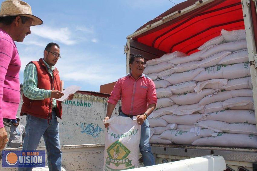 Entregan a productores de semillas de avena en Paracho