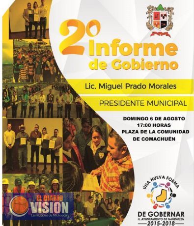 Este domingo Miguel Prado rendirá su Segundo Informe de Gobierno
